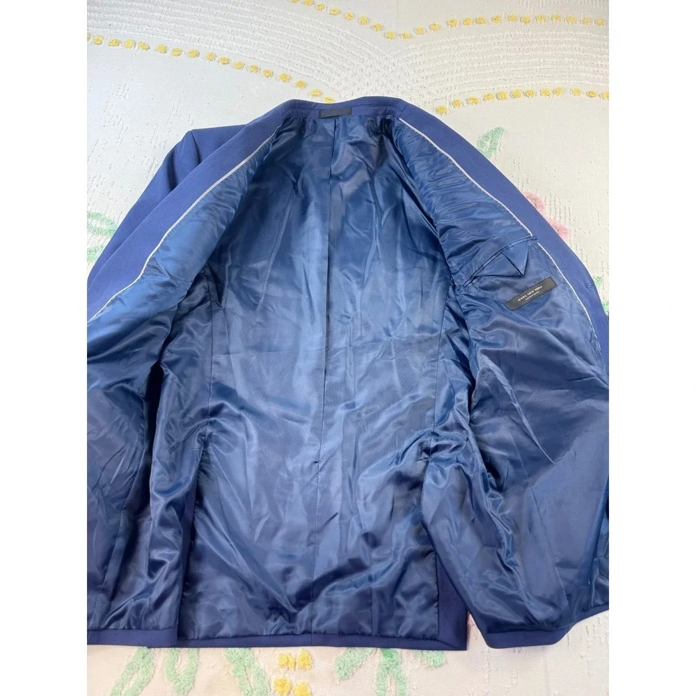 Marc New York Andrew Marc Men's Blue Stretch Suit‎ 2 Piece Garment 18R 29.5W